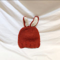 Korean Children's Hats Handmade Rabbit Ears Woolen Knitted  Autumn And Winter Baby Hats